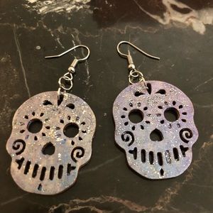 Skeleton shape earrings